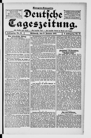 Deutsche Tageszeitung vom 09.01.1901