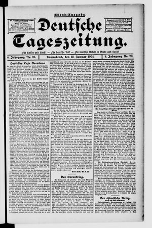 Deutsche Tageszeitung vom 12.01.1901