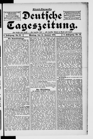 Deutsche Tageszeitung vom 14.01.1901