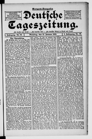 Deutsche Tageszeitung vom 15.01.1901