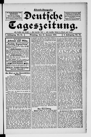 Deutsche Tageszeitung vom 15.01.1901