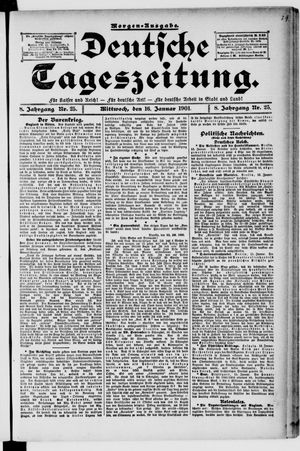 Deutsche Tageszeitung vom 16.01.1901