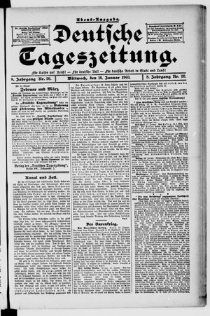 Deutsche Tageszeitung vom 16.01.1901
