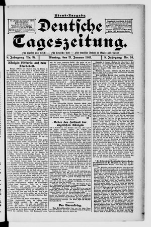 Deutsche Tageszeitung vom 21.01.1901