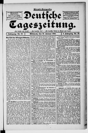 Deutsche Tageszeitung vom 23.01.1901