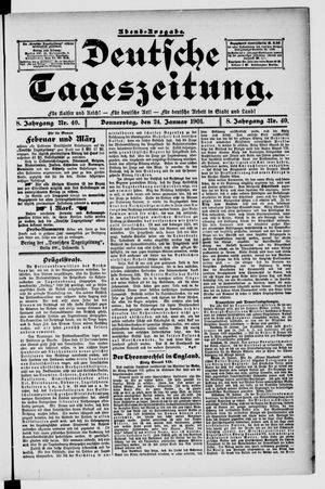 Deutsche Tageszeitung vom 24.01.1901