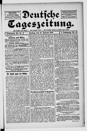 Deutsche Tageszeitung vom 25.01.1901