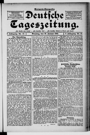 Deutsche Tageszeitung vom 29.01.1901