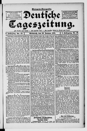 Deutsche Tageszeitung vom 30.01.1901