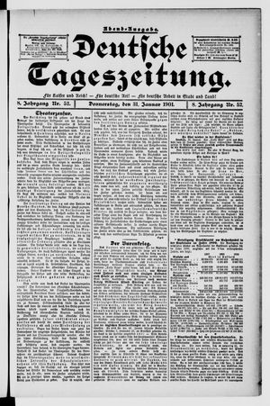 Deutsche Tageszeitung vom 31.01.1901