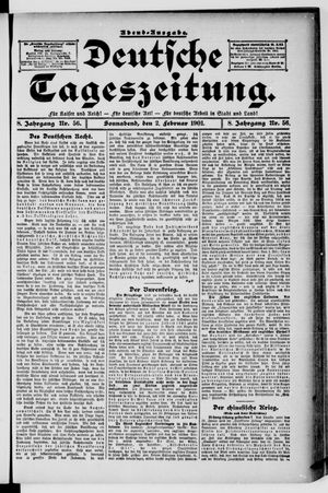 Deutsche Tageszeitung vom 02.02.1901