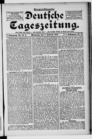 Deutsche Tageszeitung vom 06.02.1901