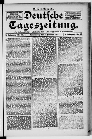 Deutsche Tageszeitung vom 07.02.1901
