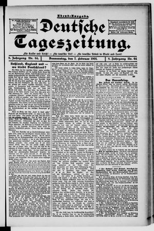 Deutsche Tageszeitung vom 07.02.1901