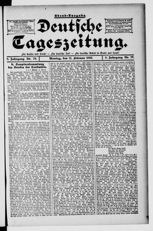 Deutsche Tageszeitung vom 11.02.1901