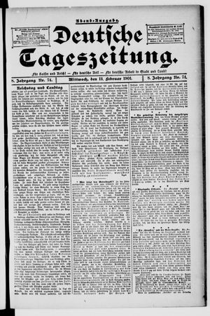 Deutsche Tageszeitung vom 13.02.1901