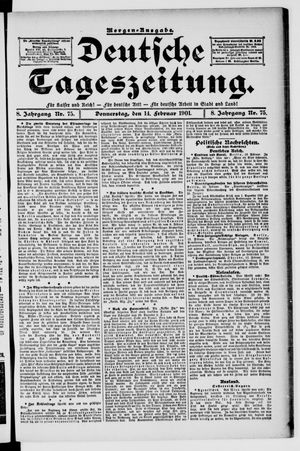 Deutsche Tageszeitung vom 14.02.1901
