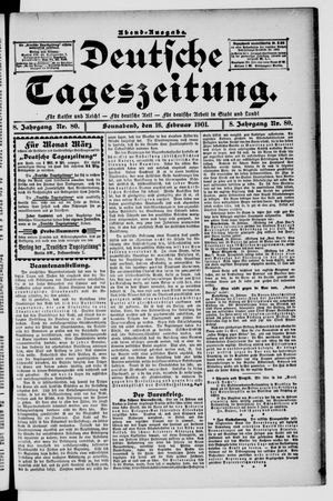 Deutsche Tageszeitung vom 16.02.1901
