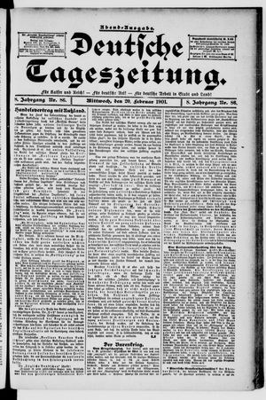 Deutsche Tageszeitung vom 20.02.1901