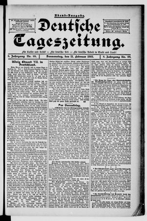 Deutsche Tageszeitung vom 21.02.1901