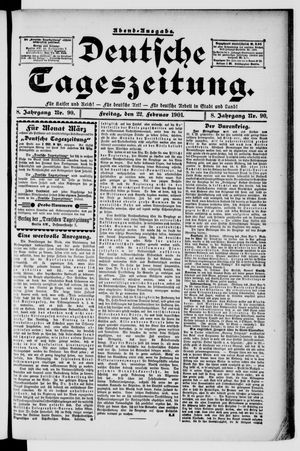 Deutsche Tageszeitung vom 22.02.1901