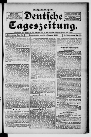 Deutsche Tageszeitung vom 23.02.1901
