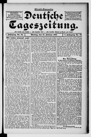 Deutsche Tageszeitung vom 25.02.1901