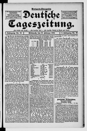 Deutsche Tageszeitung vom 27.02.1901
