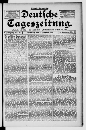 Deutsche Tageszeitung vom 27.02.1901