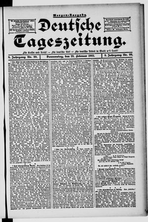 Deutsche Tageszeitung vom 28.02.1901