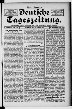 Deutsche Tageszeitung vom 12.03.1901