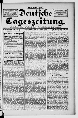 Deutsche Tageszeitung vom 16.03.1901