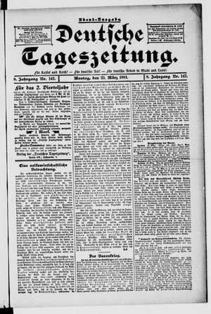 Deutsche Tageszeitung vom 25.03.1901