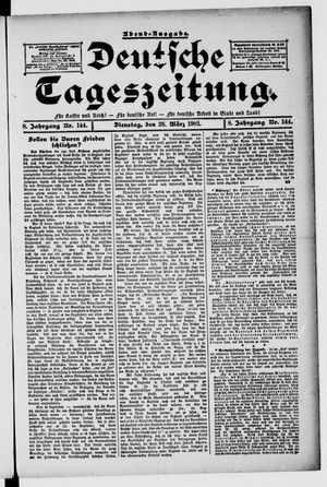 Deutsche Tageszeitung vom 26.03.1901