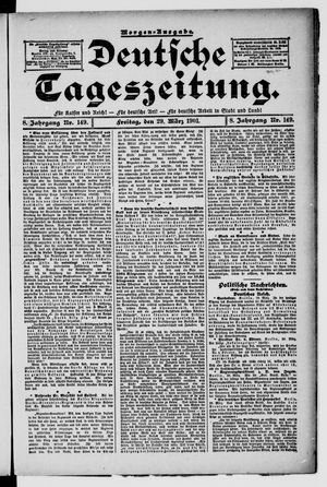Deutsche Tageszeitung vom 29.03.1901