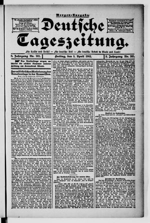 Deutsche Tageszeitung vom 05.04.1901