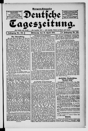Deutsche Tageszeitung vom 10.04.1901