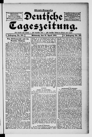 Deutsche Tageszeitung vom 10.04.1901