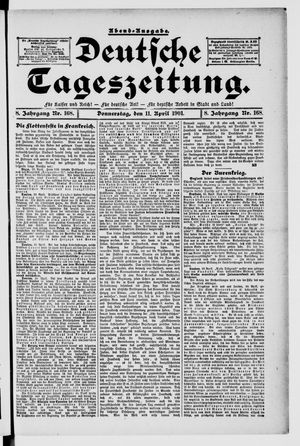 Deutsche Tageszeitung vom 11.04.1901