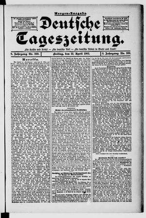 Deutsche Tageszeitung vom 12.04.1901