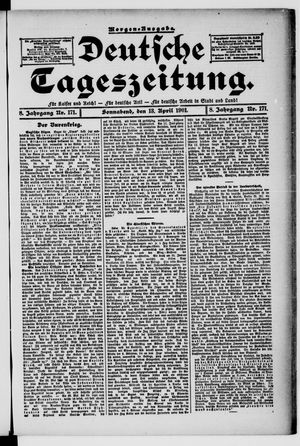 Deutsche Tageszeitung vom 13.04.1901