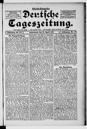 Deutsche Tageszeitung vom 13.04.1901