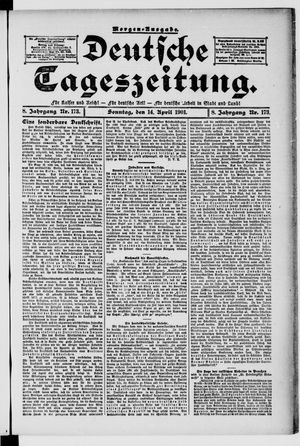 Deutsche Tageszeitung vom 14.04.1901
