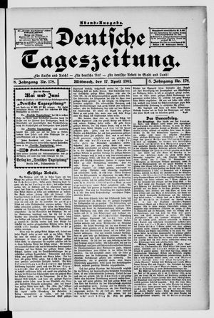 Deutsche Tageszeitung vom 17.04.1901