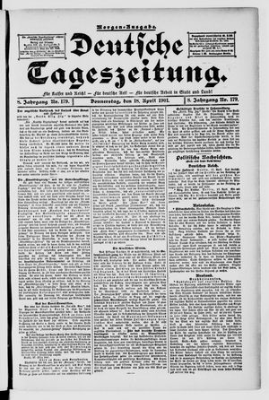 Deutsche Tageszeitung vom 18.04.1901