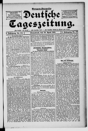 Deutsche Tageszeitung vom 20.04.1901