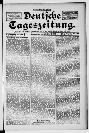 Deutsche Tageszeitung vom 20.04.1901