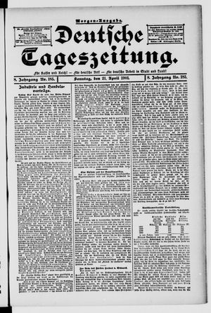 Deutsche Tageszeitung vom 21.04.1901