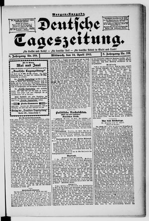 Deutsche Tageszeitung vom 24.04.1901