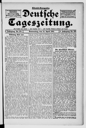 Deutsche Tageszeitung vom 25.04.1901